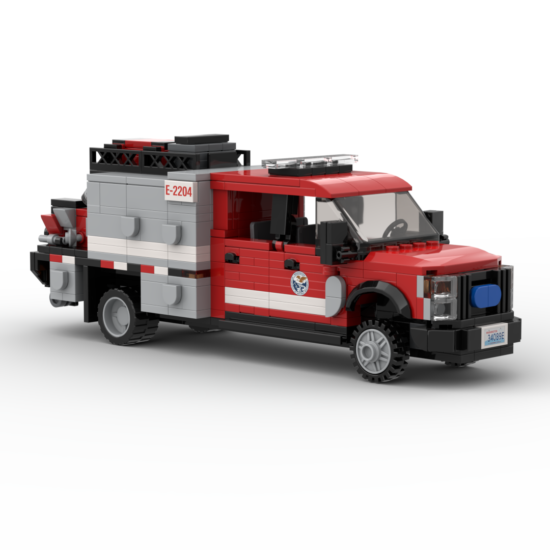 Washington DNR Engine 2204 | 2024 Ford F-550 DRW Type 5 Patrol brick model, view 5