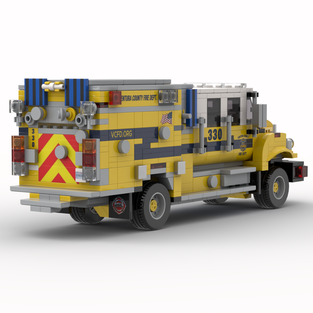 Ventura County FD Engine 330 | 2024 BME International Type III Brush Engine brick model, view 3