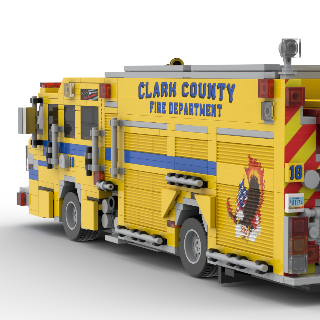 Clark County FD Engine 18 | 2022 Pierce Impel PUC Structure Engine brick model, view 7
