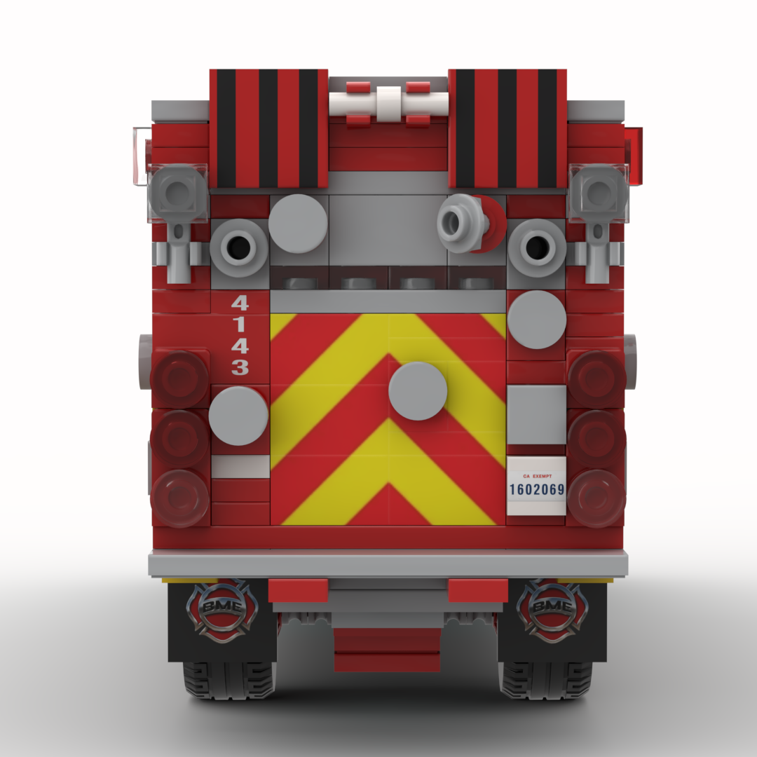 LA County FD Engine 4143 | 2019 BME International Type III Brush Engine brick model, view 3