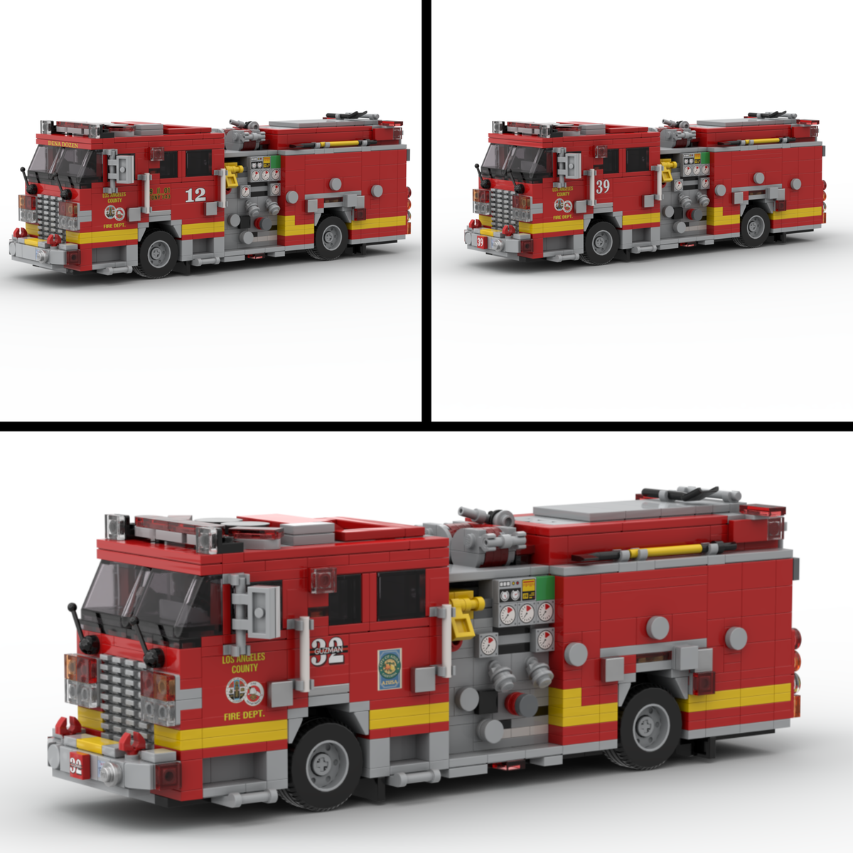 LA County FD Engine 32 | 2018 KME Predator Severe Service Structure Engine brick model
