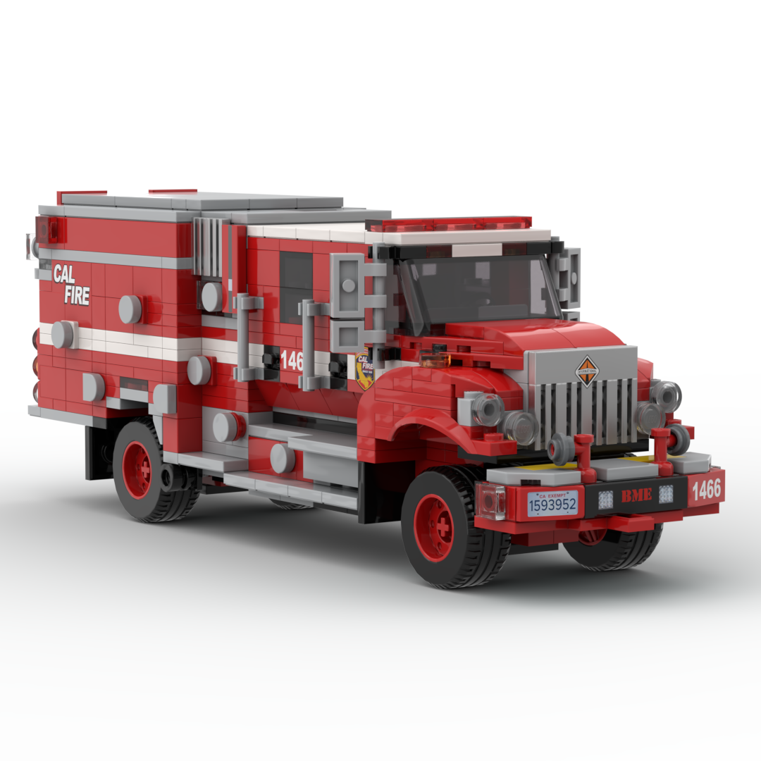 CAL FIRE | 2018 BME International Type III Brush Engine brick model, view 4