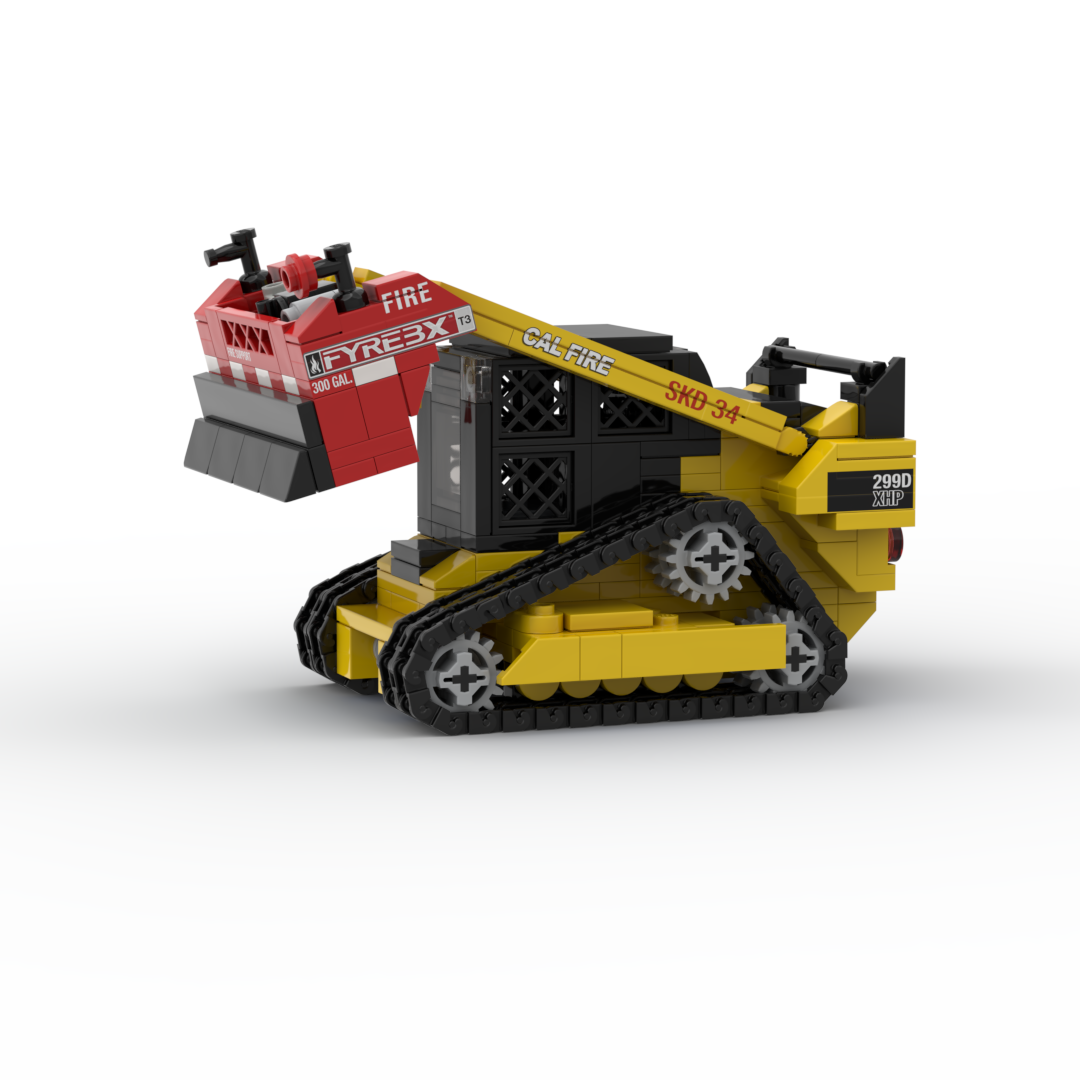 CAL FIRE SKD 34 | CAT 299D and FyreBox brick model, view 2