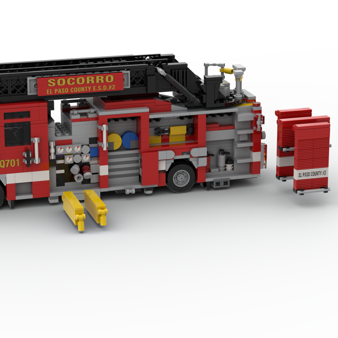 El Paso County ESD No. 2 Quint 701 | 2024 Pierce Enforcer Quint brick model, view 2
