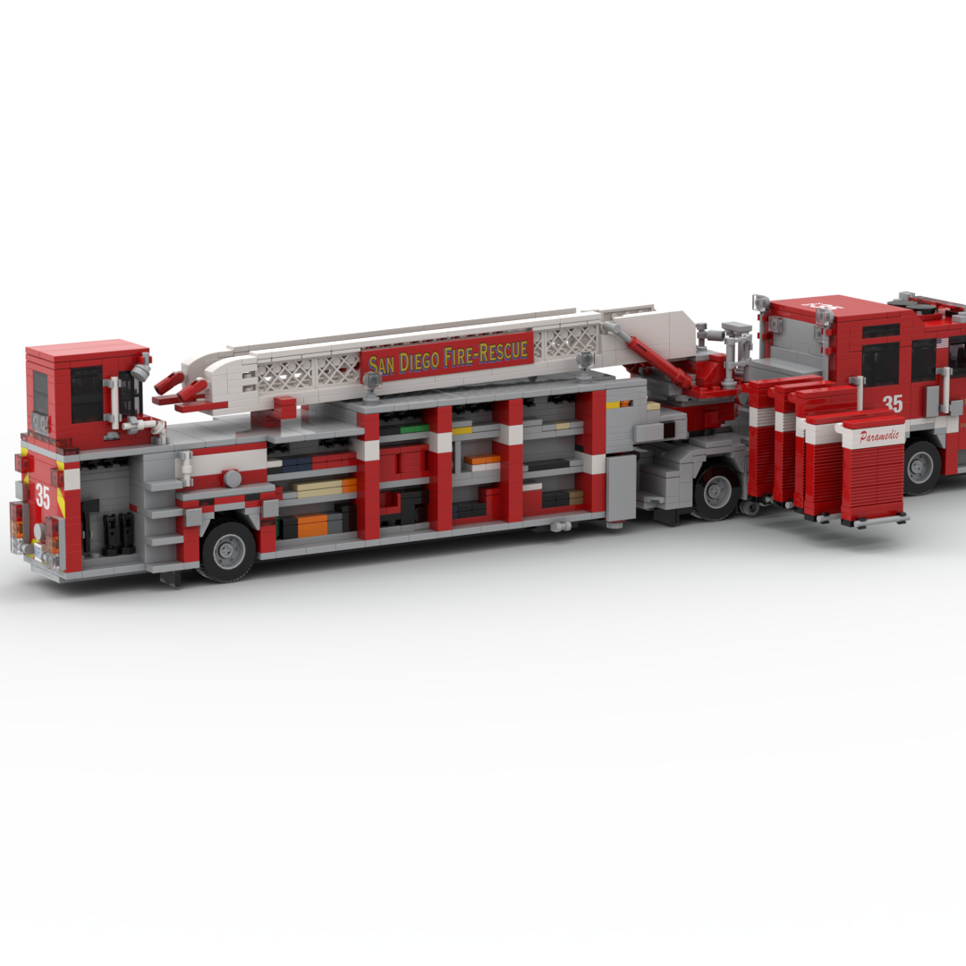 San Diego F&R Trucks 21, 28 & 35 | 2020-2025 Pierce Arrow XT Tiller brick model, view 5