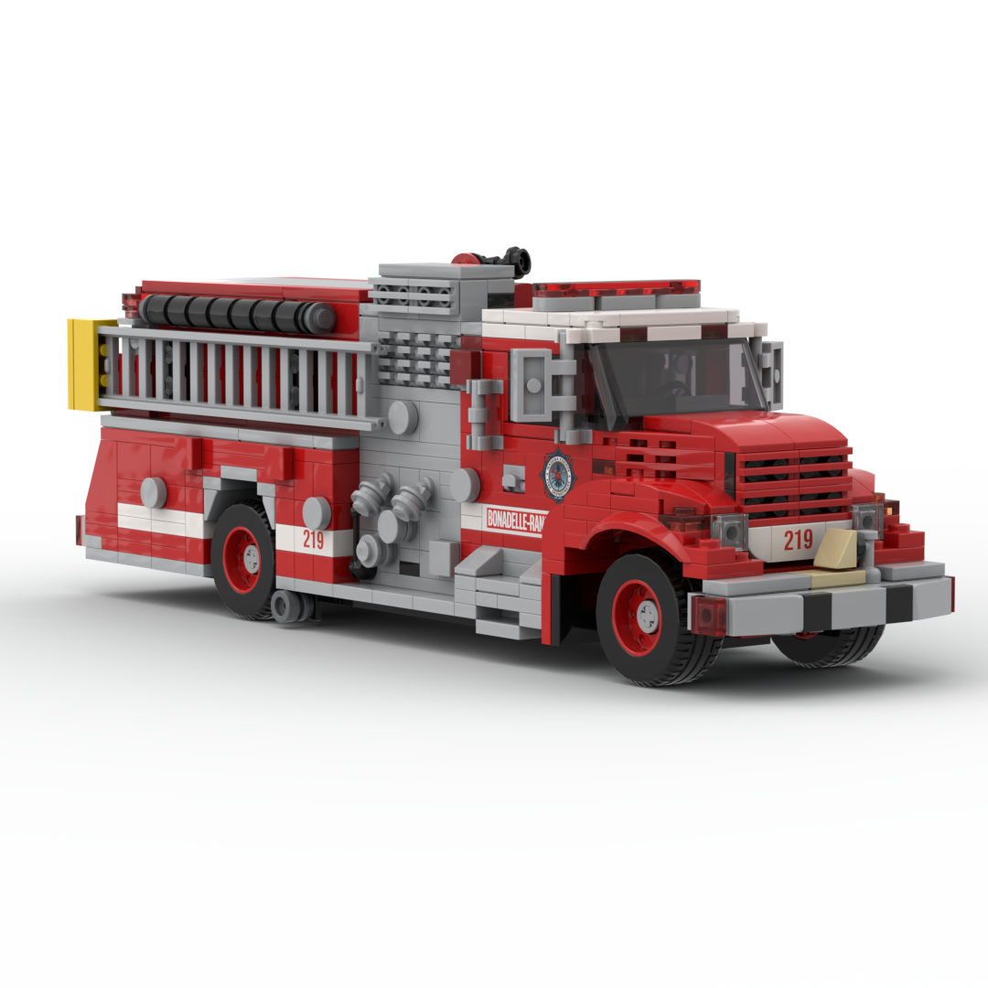 Madera County FD Ex-Engine 219 | 1999 International-KME Type 2 Structure Engine brick model, view 4