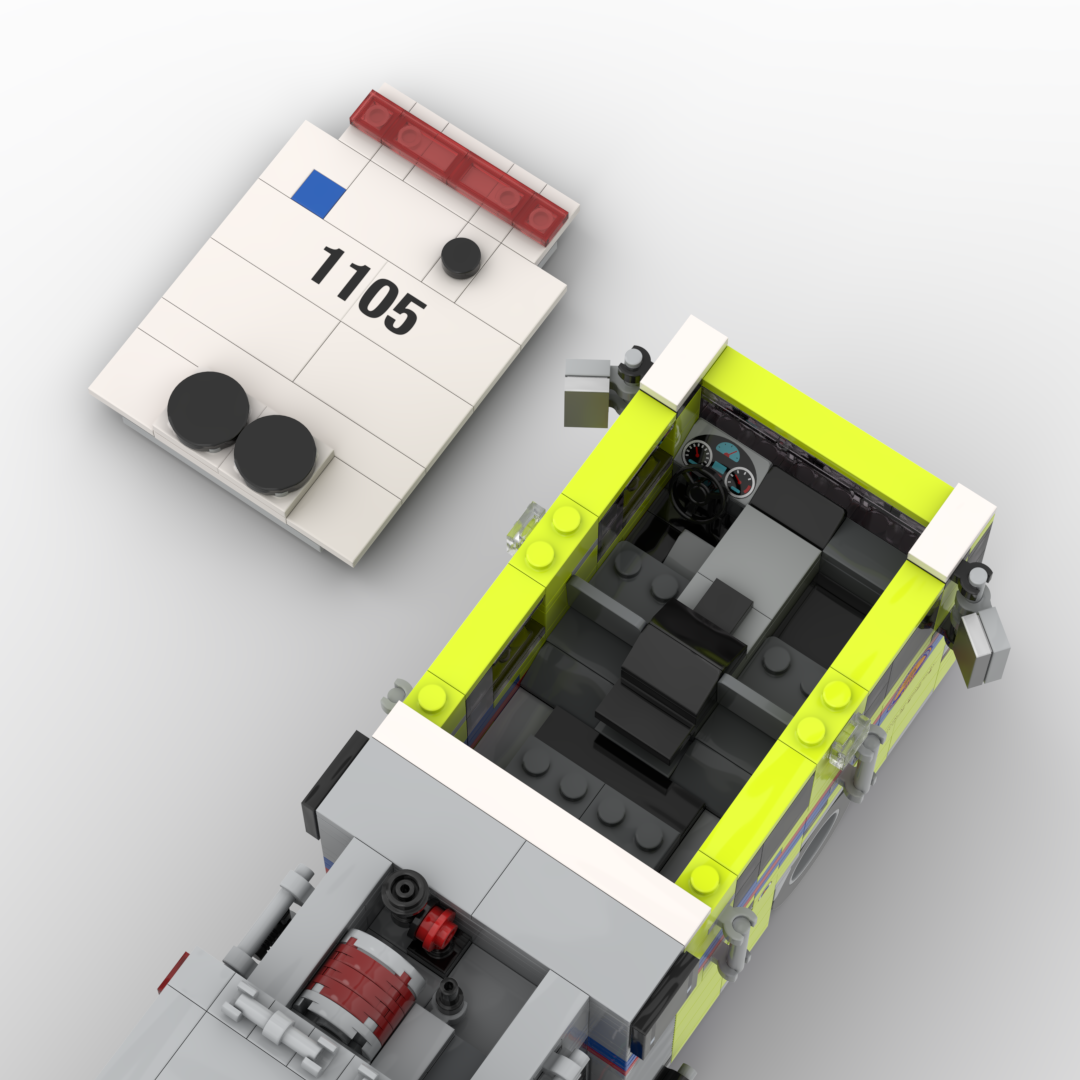 CAL OES Engine 1105 | 2022 HME 1871 Structure Engine brick model, view 7