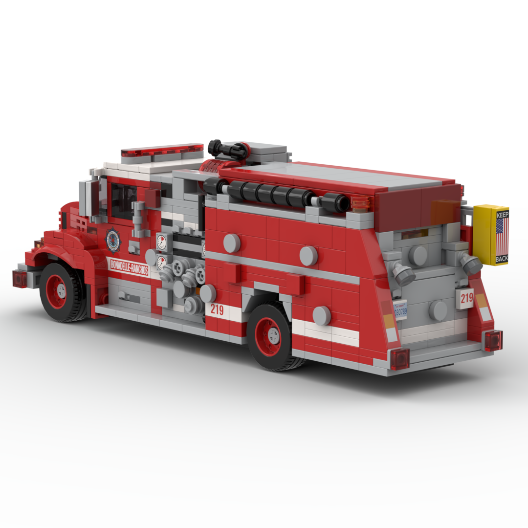 Madera County FD Ex-Engine 219 | 1999 International-KME Type 2 Structure Engine brick model, view 2