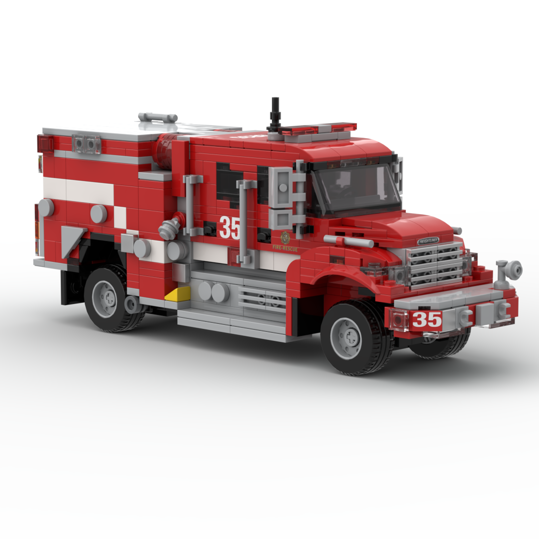 San Diego F&R Brush Engines 14, 35 & 43 | 2017 Pierce-Freightliner Type III Brush Engine brick model, view 5