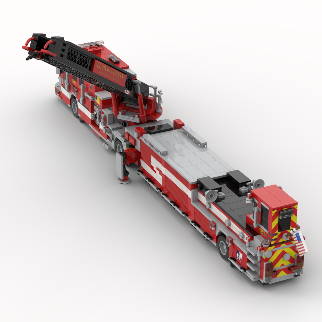 El Paso County ESD No. 2 Truck 401 | 2023 Pierce Quantum Tiller brick model, view 4