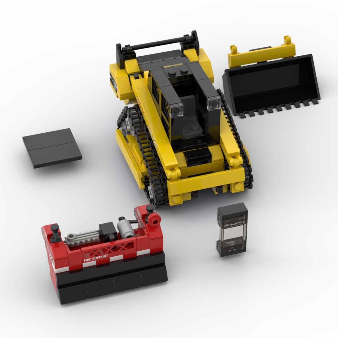 CAL FIRE SKD 34 | CAT 299D and FyreBox brick model, view 4