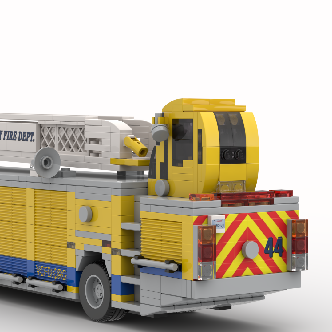 Ventura County FD Quint 44 | 2017 Rosenbauer Commander Tiller brick model, view 6