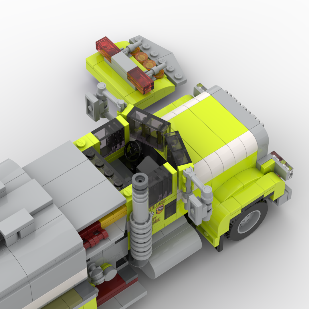 South Lake County FPD Tender 6011 | 1985 Peterbilt 359 Tender brick model, view 5