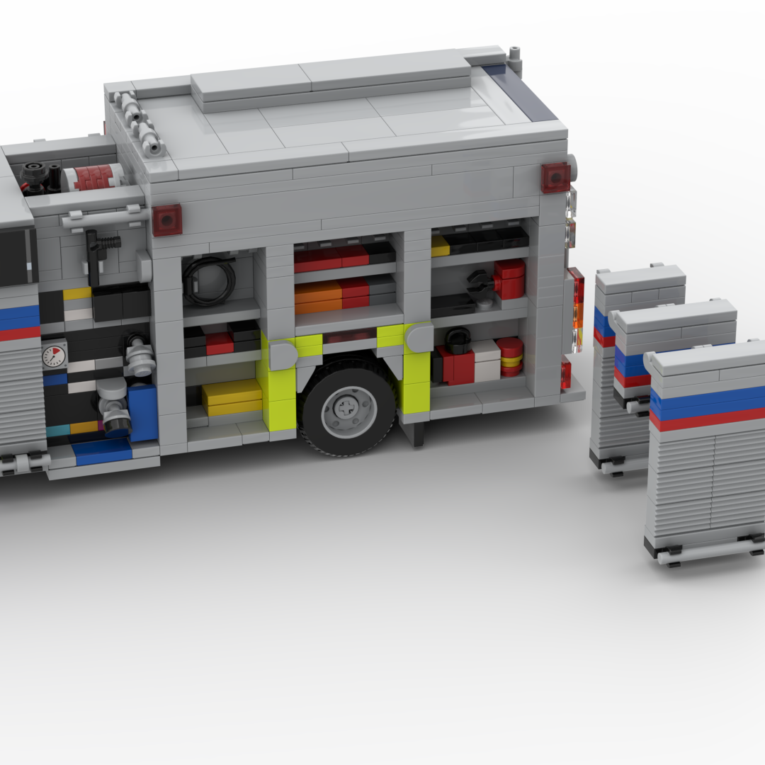 CAL OES Engine 1105 | 2022 HME 1871 Structure Engine brick model, view 2