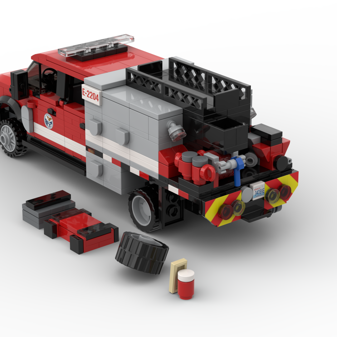 Washington DNR Engine 2204 | 2024 Ford F-550 DRW Type 5 Patrol brick model, view 3