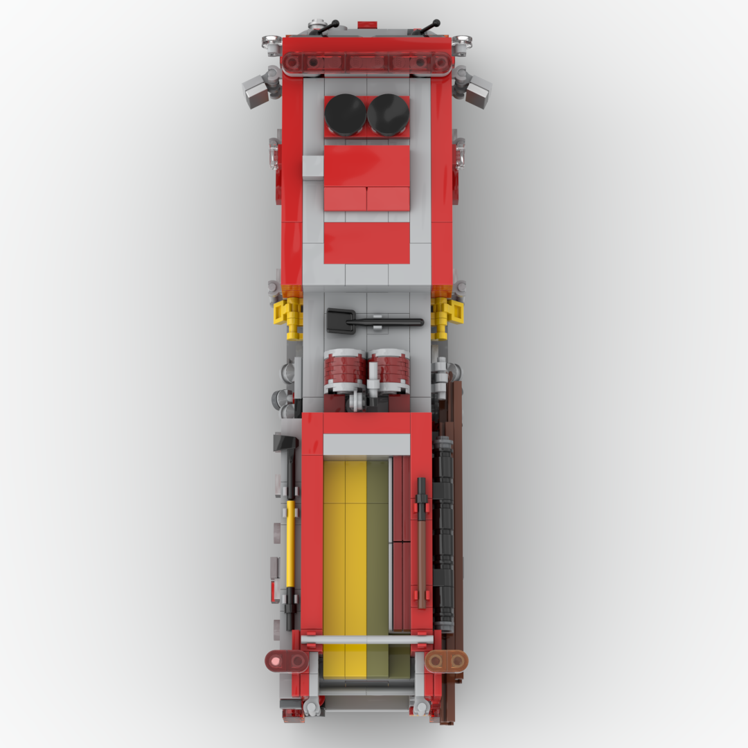 LA County FD Engine 66 | 2006 KME Predator Severe Service Structure Engine brick model, view 7