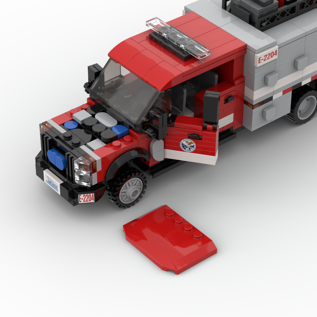 Washington DNR Engine 2204 | 2024 Ford F-550 DRW Type 5 Patrol brick model, view 2