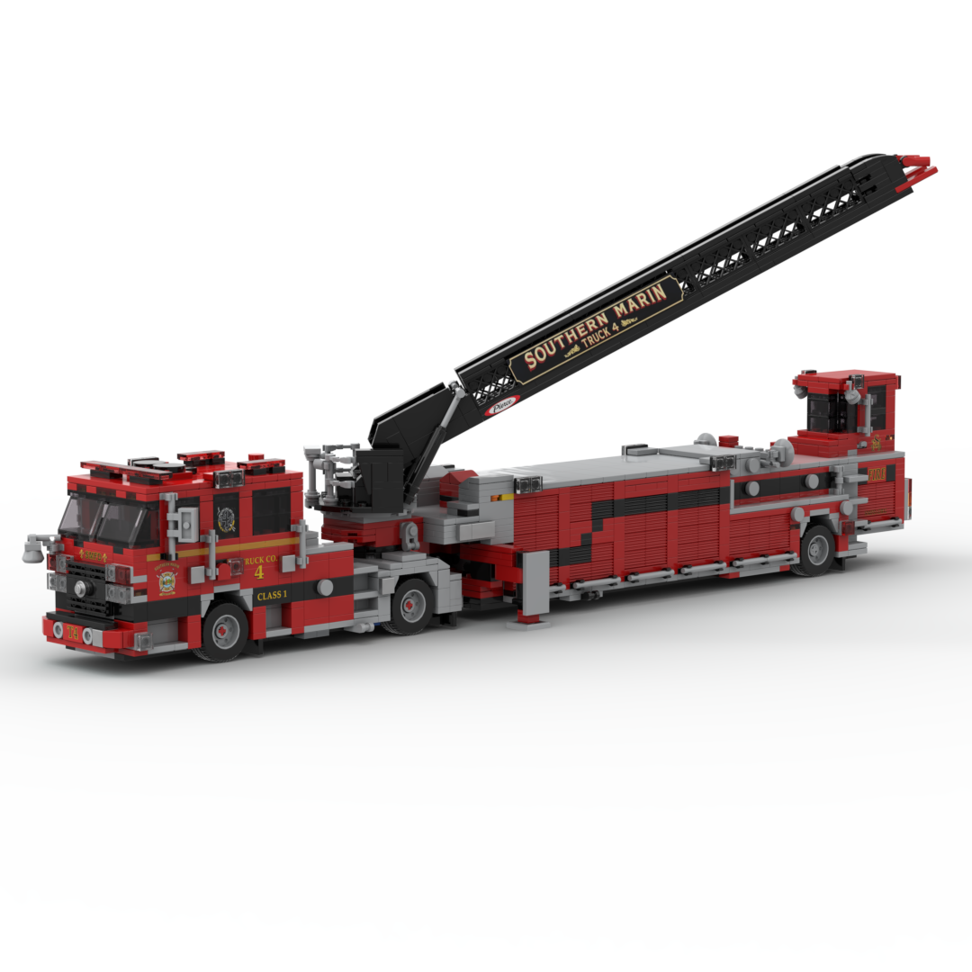 Southern Marin FD Truck 4 | 2018 Pierce Arrow XT Tiller brick model, view 5