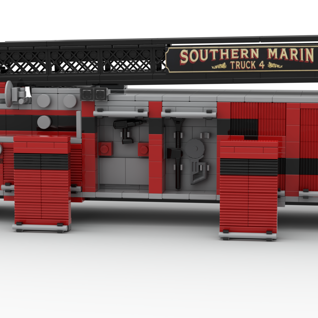 Southern Marin FD Truck 4 | 2018 Pierce Arrow XT Tiller brick model, view 4