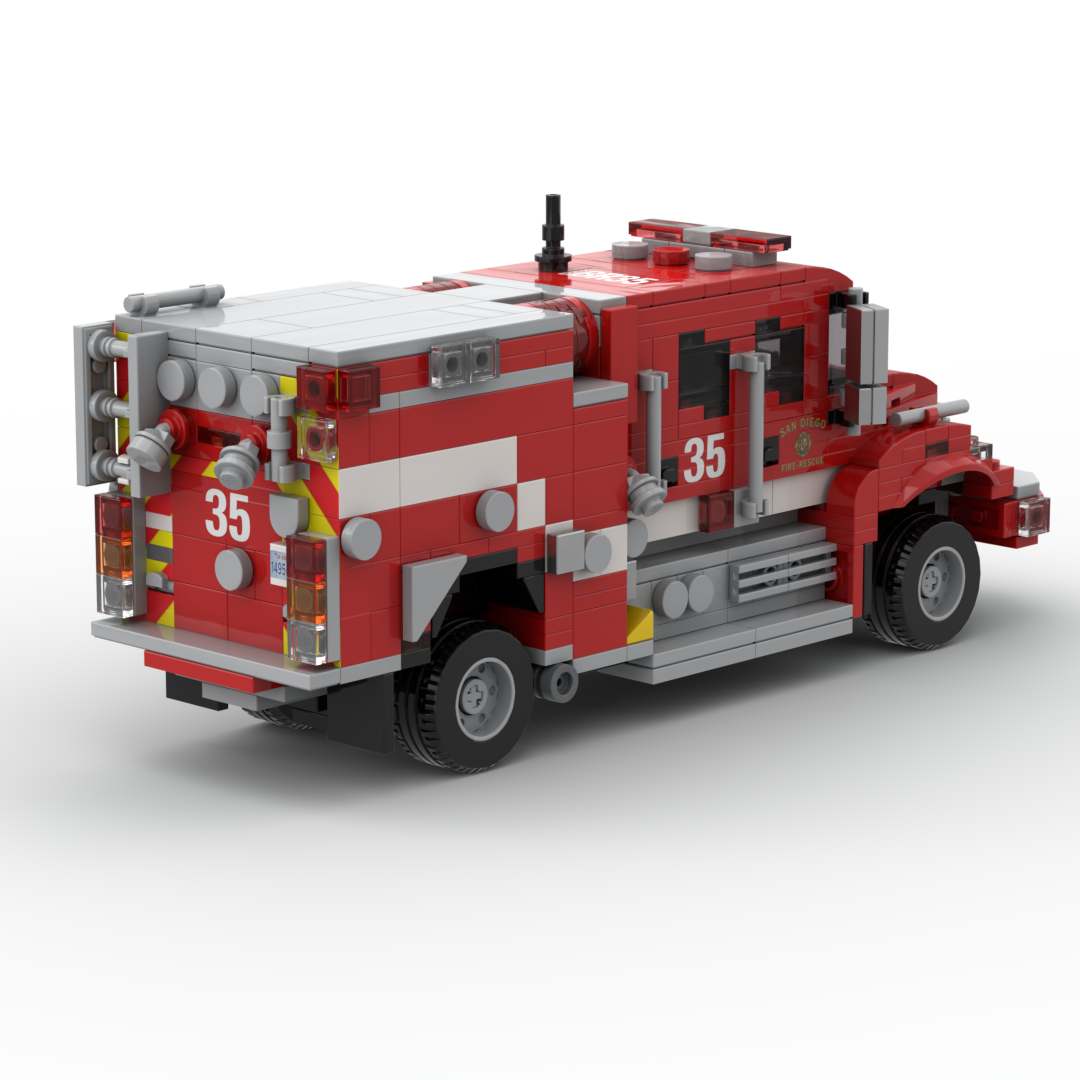 San Diego F&R Brush Engines 14, 35 & 43 | 2017 Pierce-Freightliner Type III Brush Engine brick model, view 4