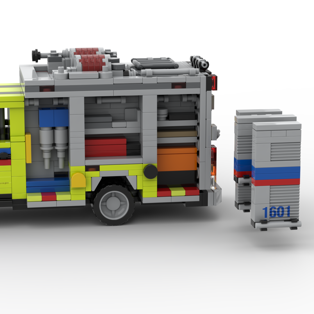 CAL OES Brush Patrol 1601 | 2021 Ford F-550 SuperCrew / HME Type 6 Patrol brick model, view 3
