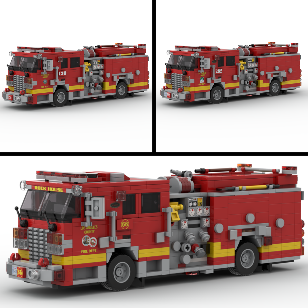 LA County FD Engine 66 | 2006 KME Predator Severe Service Structure Engine brick model