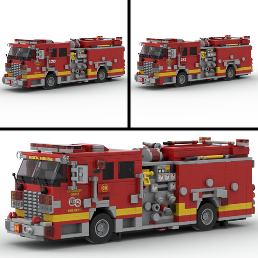 LA County FD Engine 66 | 2006 KME Predator Severe Service Structure Engine brick model