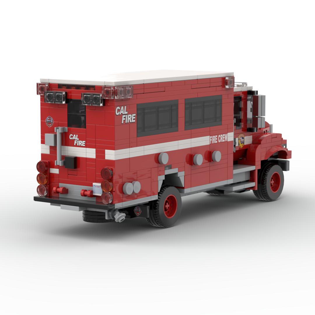 CAL FIRE | 2021 BME International Crew Carrier brick model, view 2