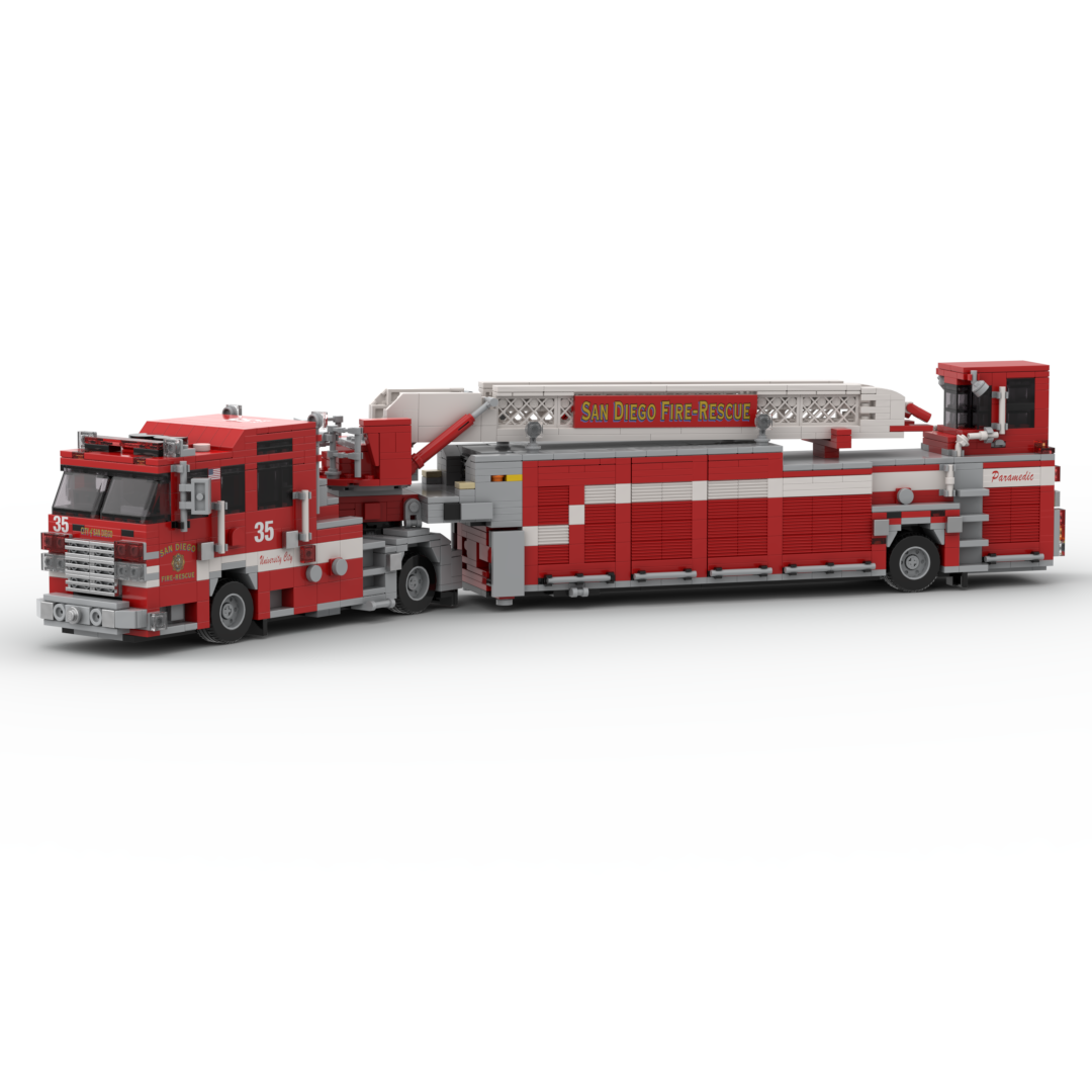San Diego F&R Trucks 21, 28 & 35 | 2020-2025 Pierce Arrow XT Tiller brick model, view 2