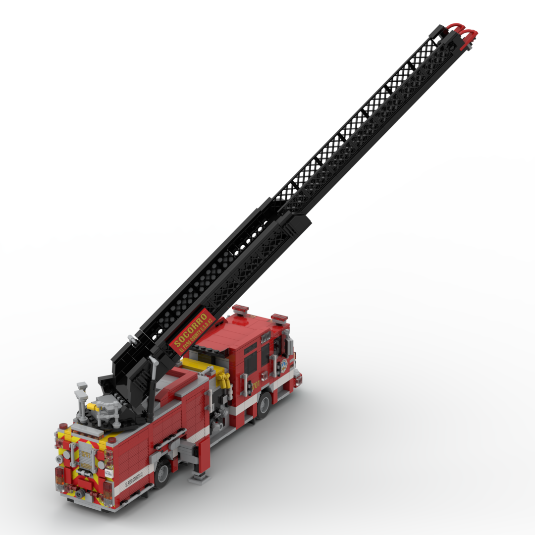 El Paso County ESD No. 2 Quint 701 | 2024 Pierce Enforcer Quint brick model, view 6
