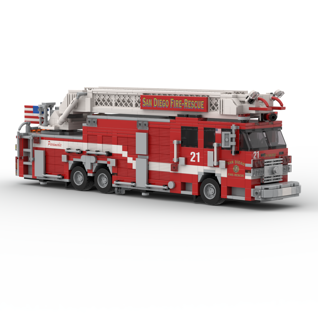 San Diego F&R Trucks 11, 21 & 40 | 2016-2017 Pierce Arrow XT Rear Mount Aerial brick model, view 4