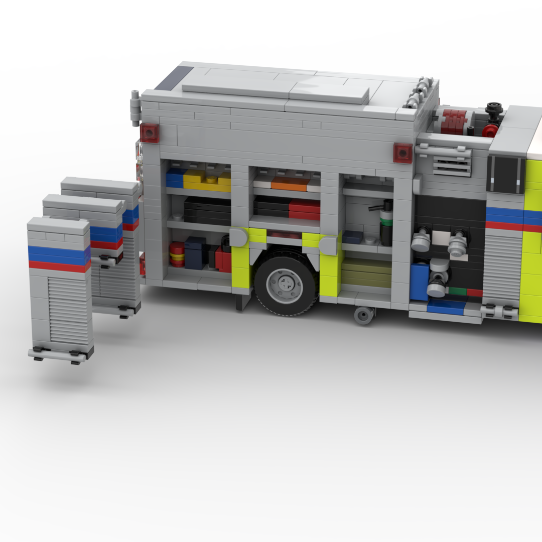CAL OES Engine 1105 | 2022 HME 1871 Structure Engine brick model, view 4