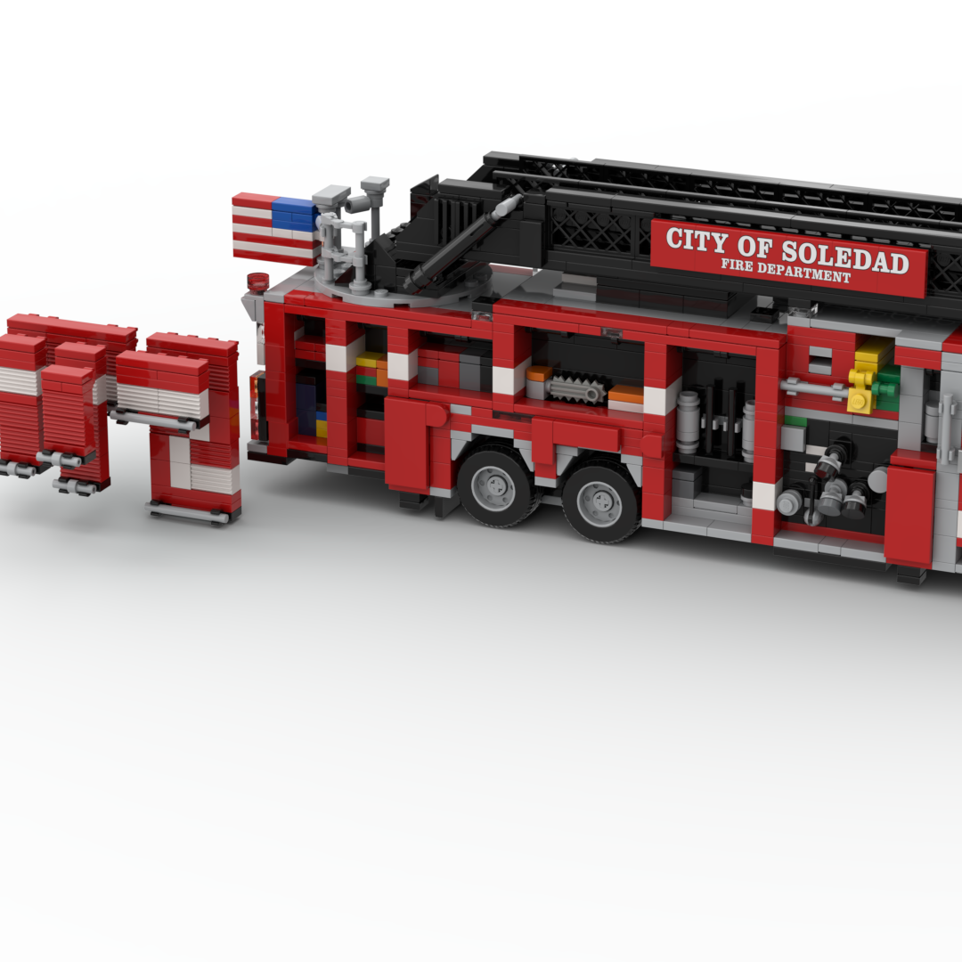 Soledad FD Truck 37 | 2024 Smeal-Spartan Gladiator Quint brick model, view 4