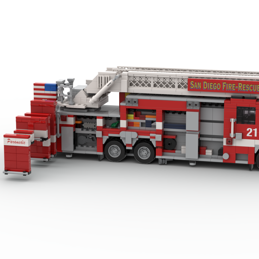 San Diego F&R Trucks 11, 21 & 40 | 2016-2017 Pierce Arrow XT Rear Mount Aerial brick model, view 5