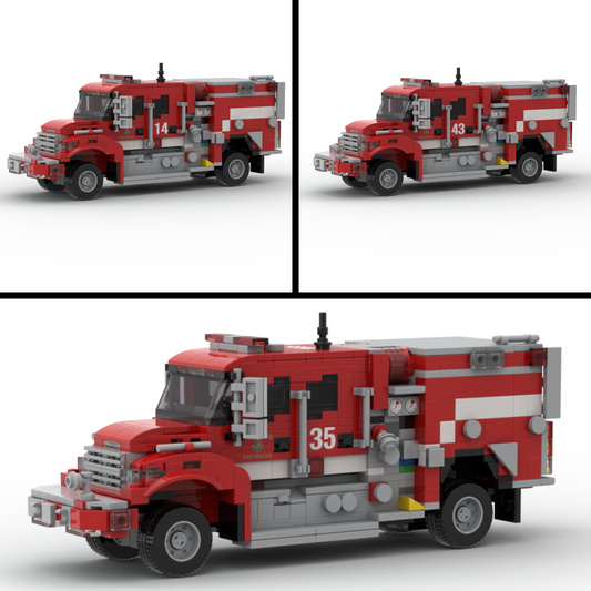 San Diego F&R Brush Engines 14, 35 & 43 | 2017 Pierce-Freightliner Type III Brush Engine brick model