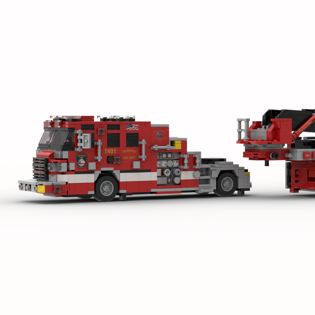 El Paso County ESD No. 2 Truck 401 | 2023 Pierce Quantum Tiller brick model, view 6