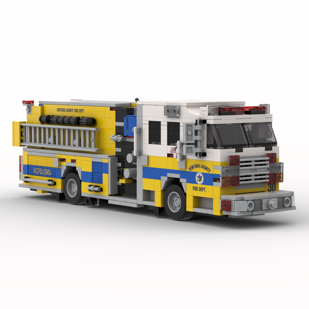 Ventura County FD Engine 30 | 2015 Rosenbauer Commander Structure Engine brick model, view 3
