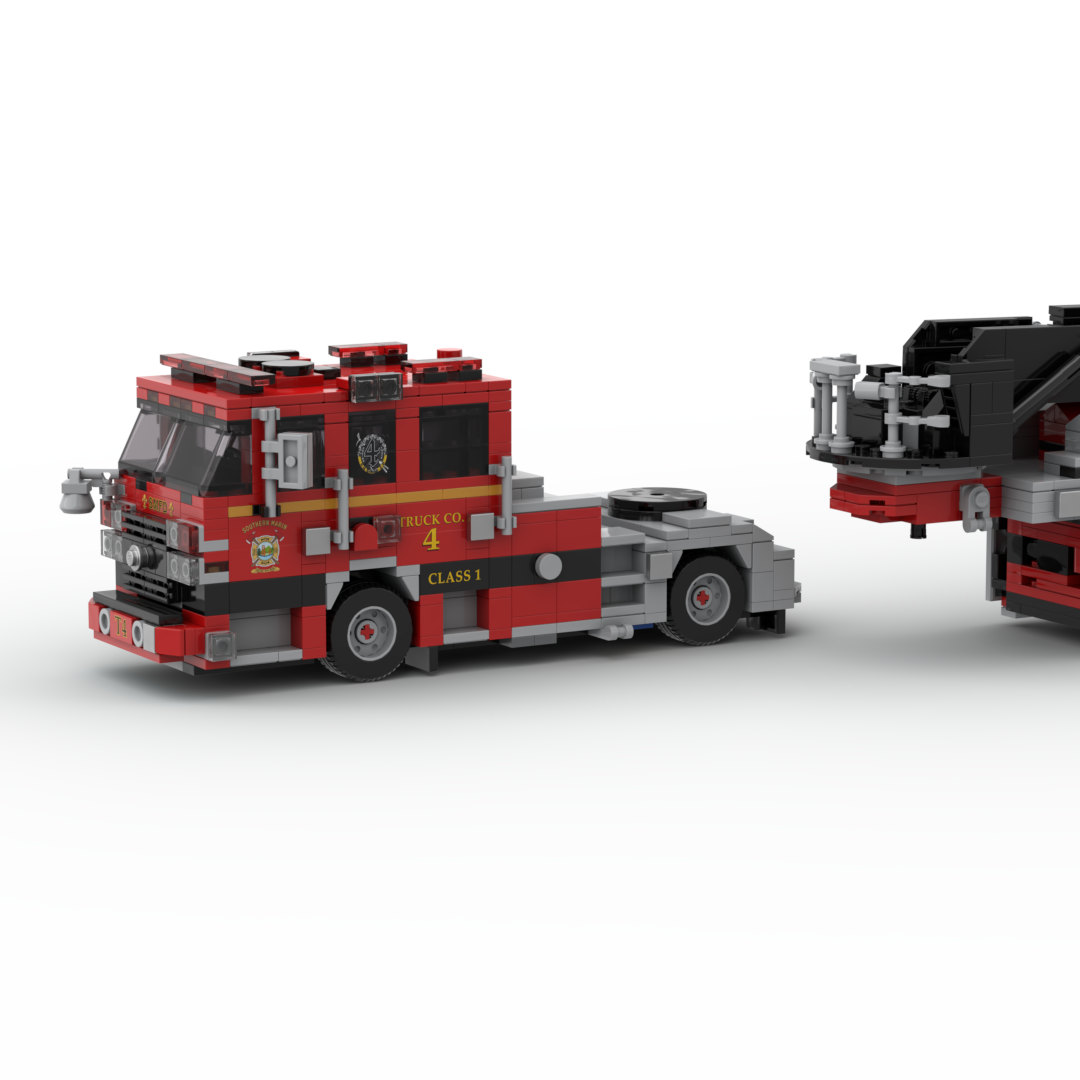 Southern Marin FD Truck 4 | 2018 Pierce Arrow XT Tiller brick model, view 7
