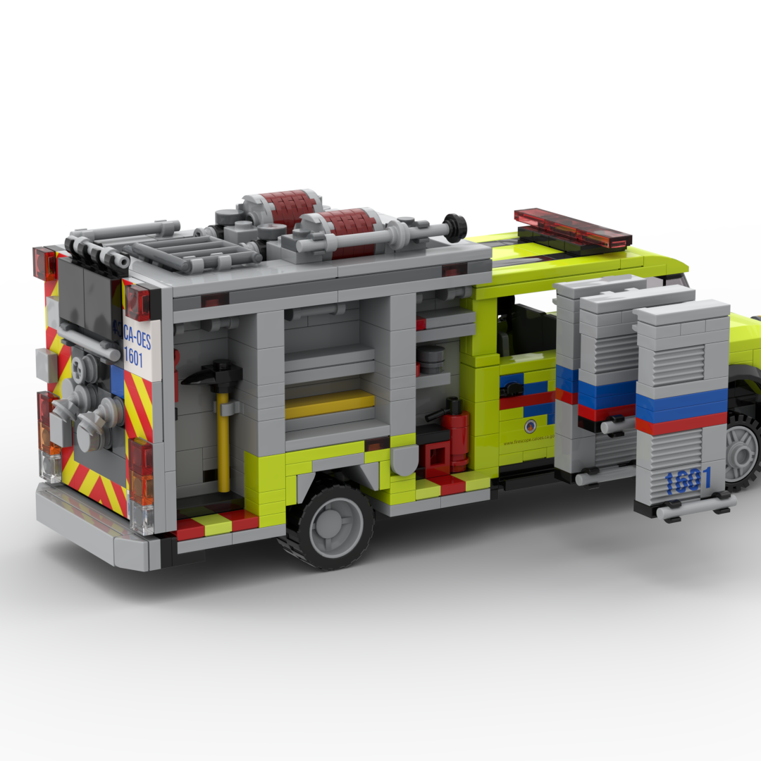 CAL OES Brush Patrol 1601 | 2021 Ford F-550 SuperCrew / HME Type 6 Patrol brick model, view 4