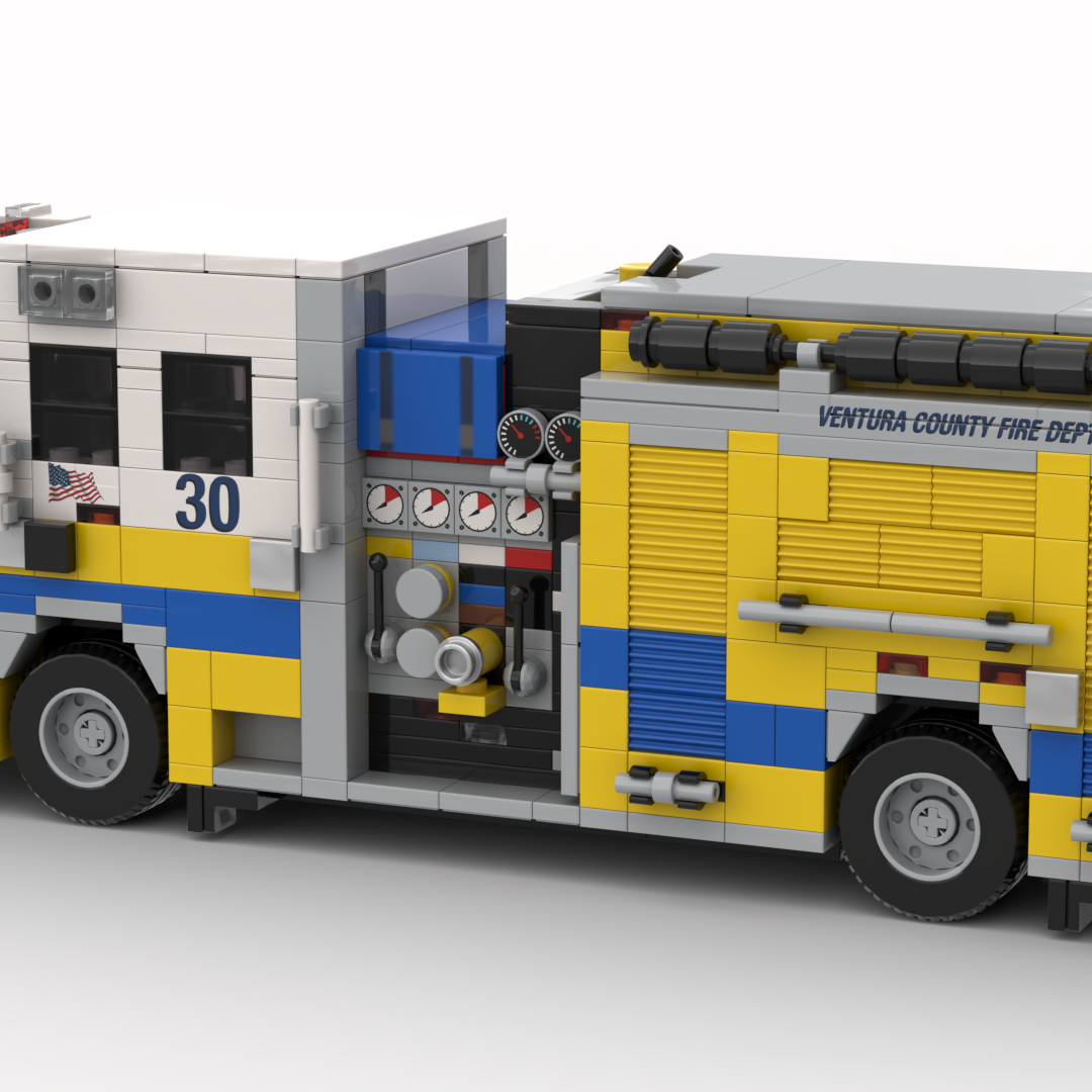 Ventura County FD Engine 30 | 2015 Rosenbauer Commander Structure Engine brick model, view 4
