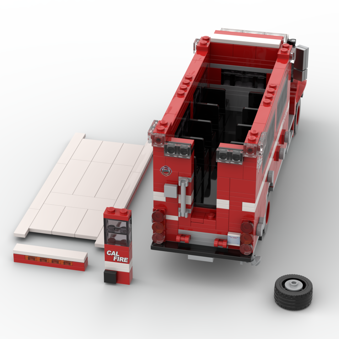 CAL FIRE | 2021 BME International Crew Carrier brick model, view 5