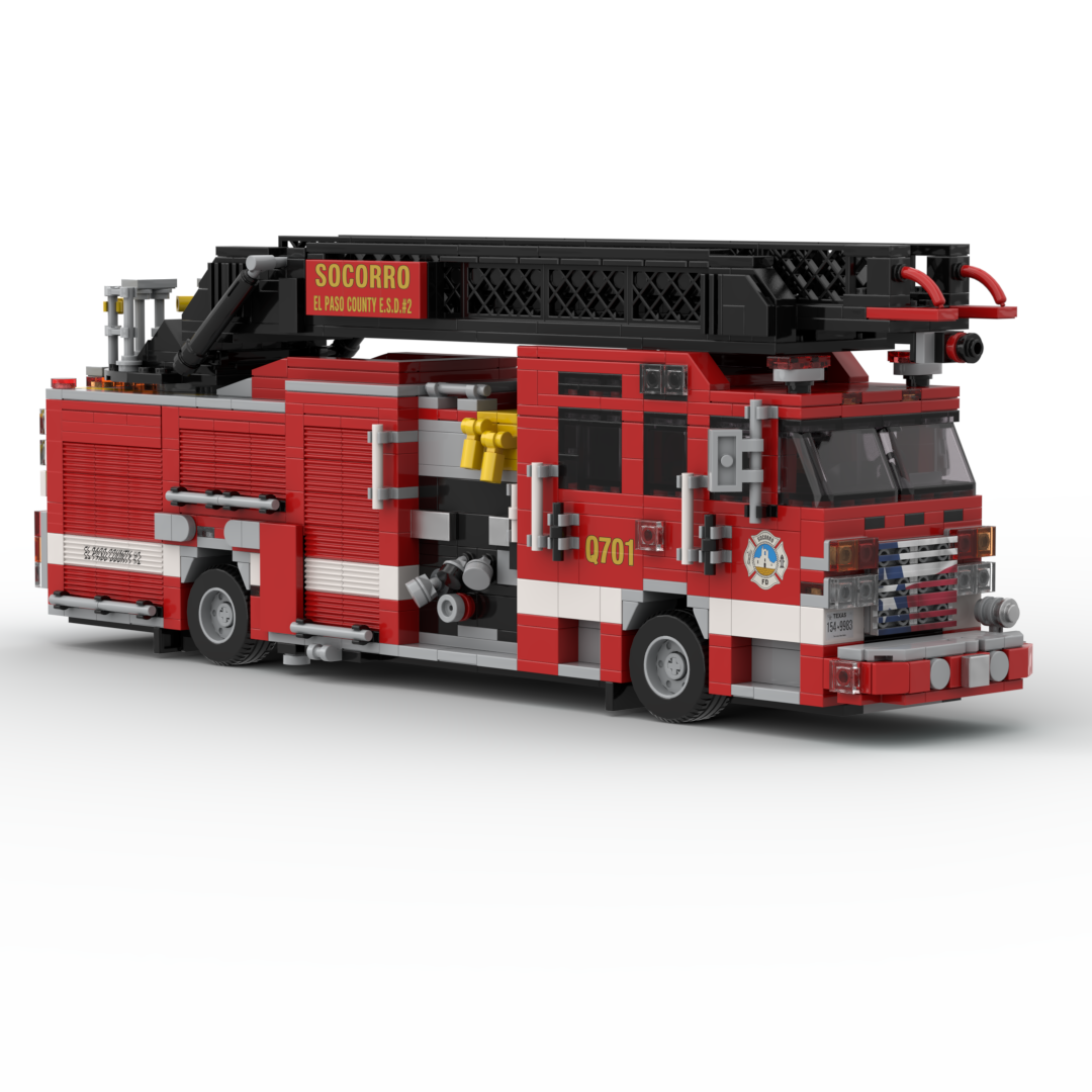 El Paso County ESD No. 2 Quint 701 | 2024 Pierce Enforcer Quint brick model, view 3
