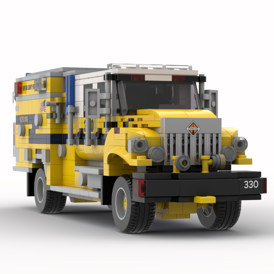 Ventura County FD Engine 330 | 2024 BME International Type III Brush Engine brick model, view 4