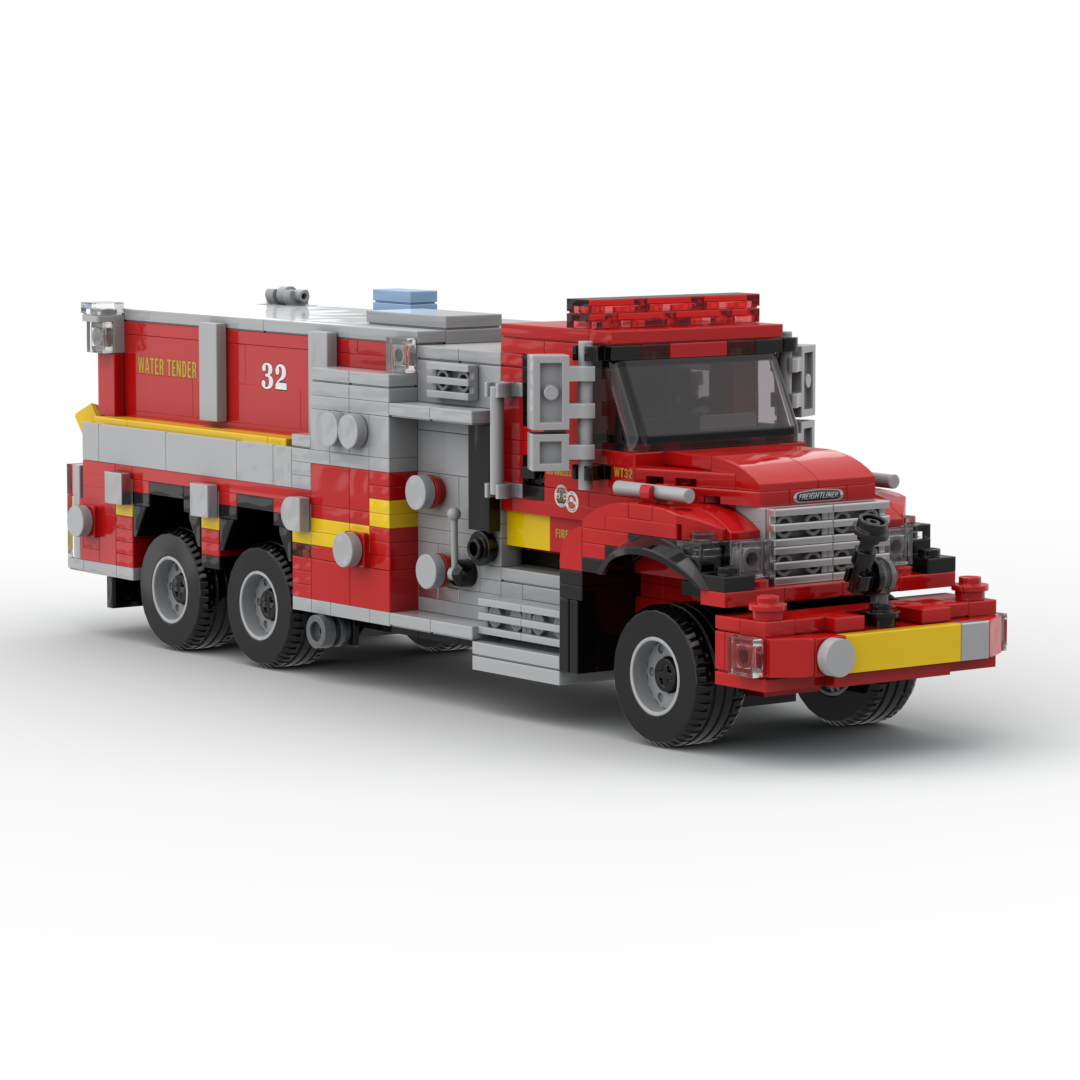 LA County FD Tender 32 | 2017 Rosenbauer-Freightliner Tender brick model, view 2