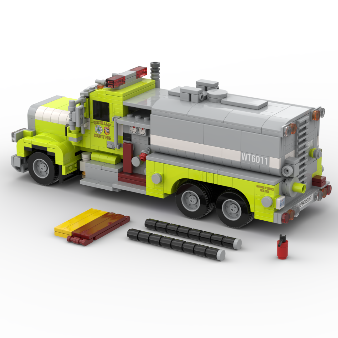 South Lake County FPD Tender 6011 | 1985 Peterbilt 359 Tender brick model, view 2