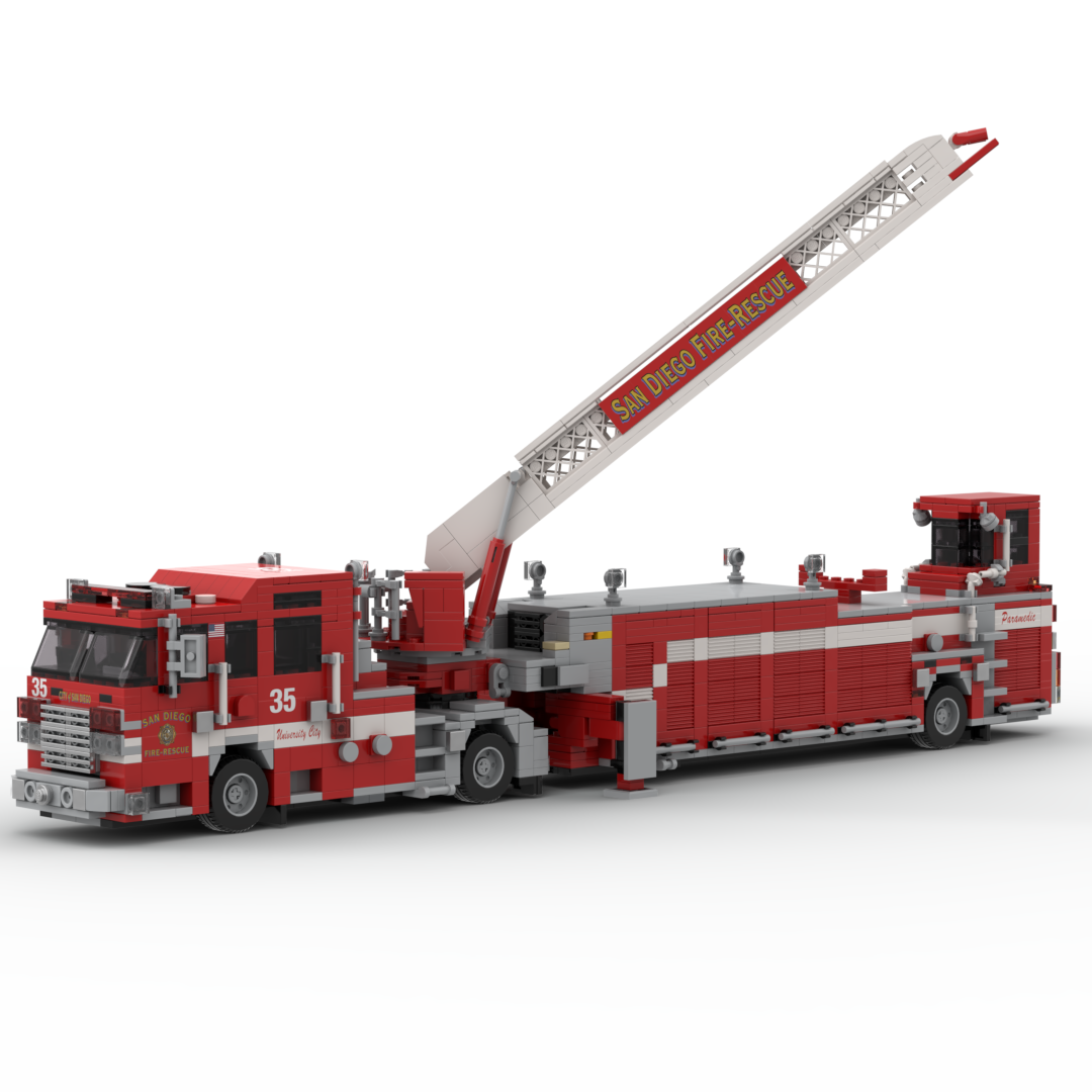 San Diego F&R Trucks 21, 28 & 35 | 2020-2025 Pierce Arrow XT Tiller brick model, view 6