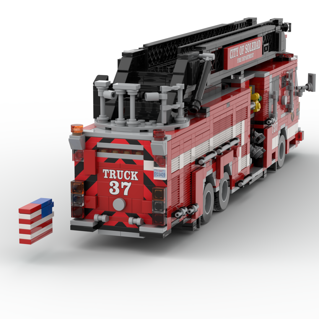 Soledad FD Truck 37 | 2024 Smeal-Spartan Gladiator Quint brick model, view 7