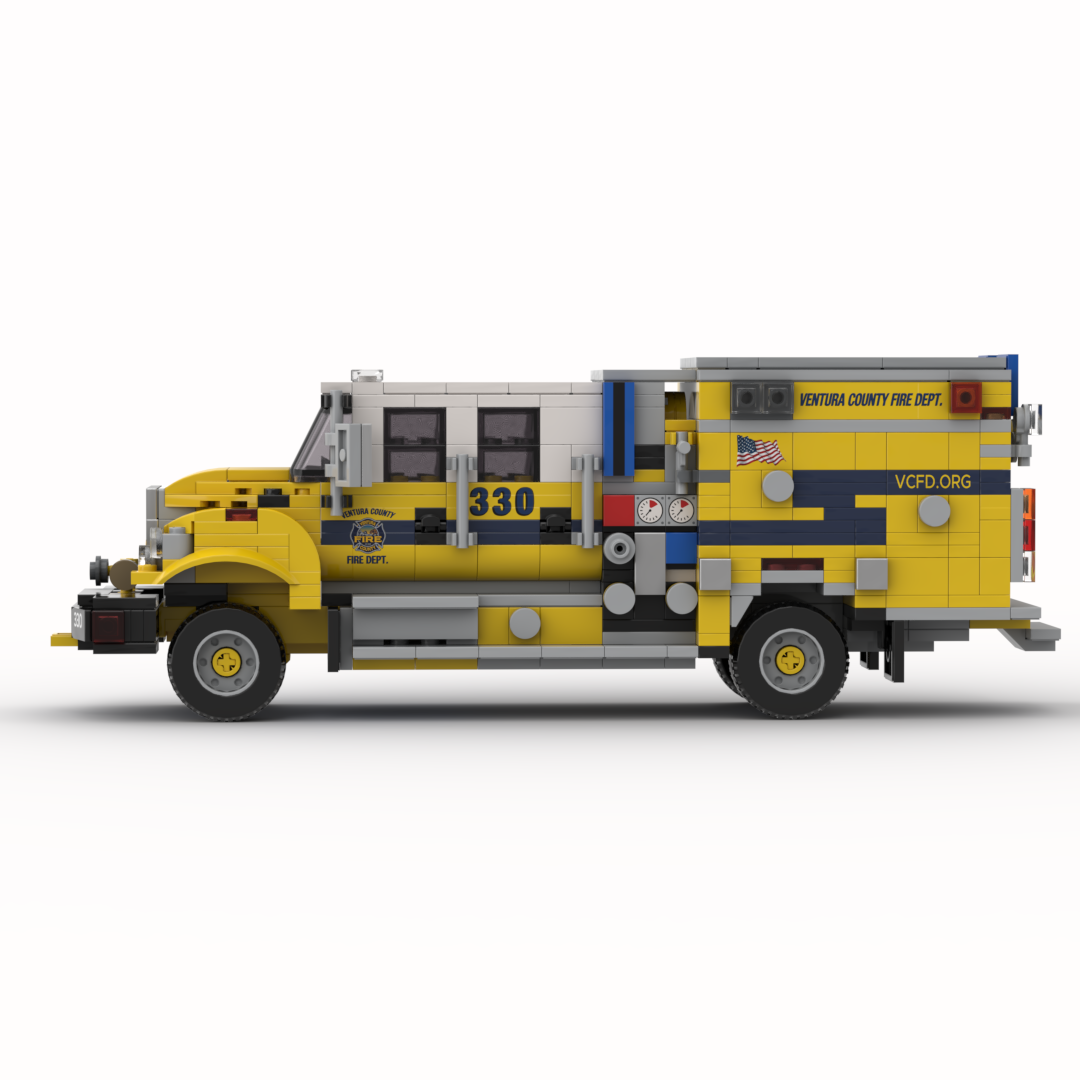 Ventura County FD Engine 330 | 2024 BME International Type III Brush Engine brick model, view 2