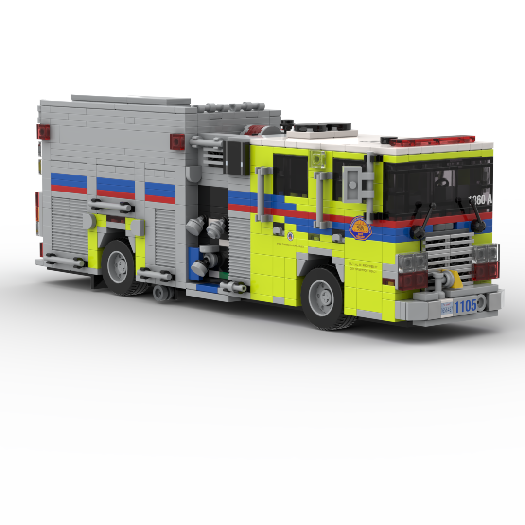 CAL OES Engine 1105 | 2022 HME 1871 Structure Engine brick model, view 3