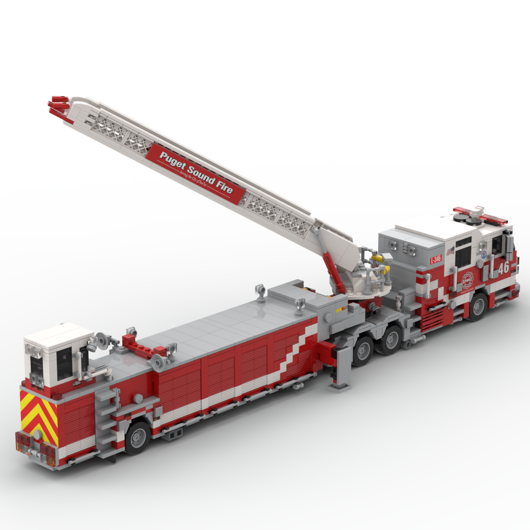 Puget Sound RFA Ladder 346 | 2015 Pierce Arrow XT Tandem Axle Tiller brick model, view 6